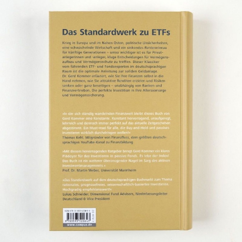 Buchcover und Innenansicht für das Buch: Souverän investieren mit Indexfonds und ETFs