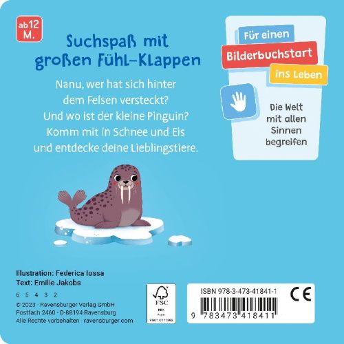 Buchcover und Innenansicht für das Buch: Wo bist du, kleiner Pinguin?
