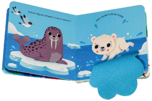 Buchcover und Innenansicht für das Buch: Wo bist du, kleiner Pinguin?
