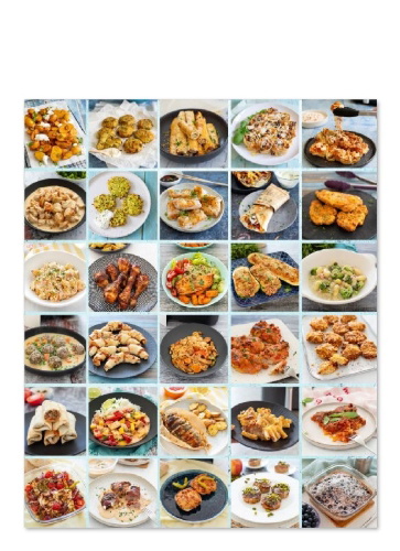 Buchcover und Innenansicht für das Buch: Lieblingsgerichte aus dem Airfryer