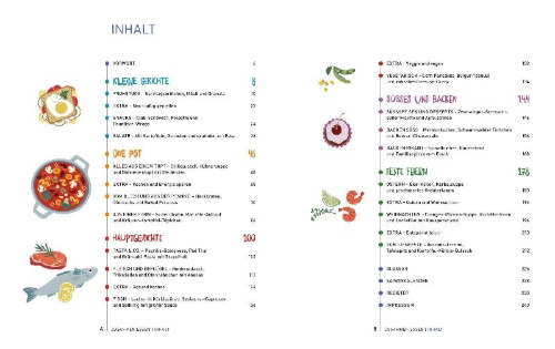 Buchcover und Innenansicht für das Buch: Zusammen essen