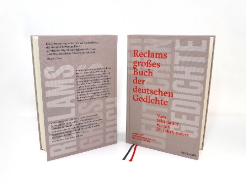 Buchcover und Innenansicht für das Buch: Reclams großes Buch der deutschen Gedichte. Vom Mittelalter bis ins 21. Jahrhundert