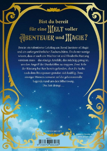 Buchcover und Innenansicht für das Buch: Royal Institute of Magic 3: The Silver Dwarf