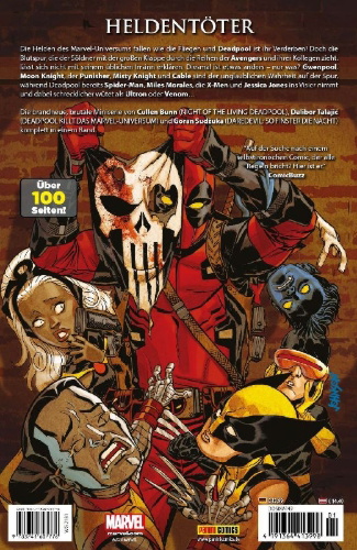 Buchcover und Innenansicht für das Buch: Deadpool Kills the Marvel Universe Again #1-5