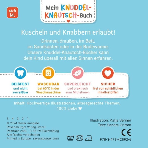 Buchcover und Innenansicht für das Buch: Mein Knuddel-Knautsch-Buch - Meine Tierkinder