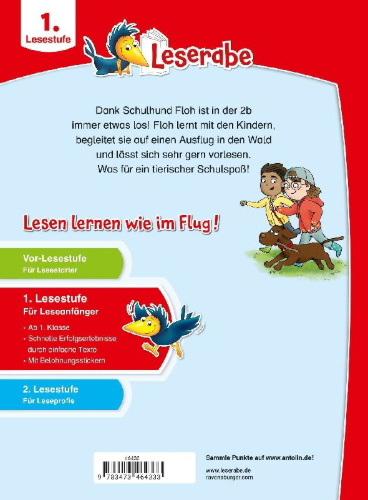 Buchcover und Innenansicht für das Buch: Leserabe 1. Lesestufe - Schulgeschichten mit Hund Floh