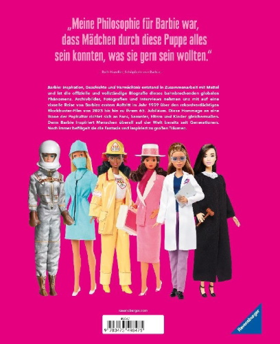 Buchcover und Innenansicht für das Buch: Barbie: Her Inspiration, History, and Legacy