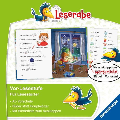 Buchcover und Innenansicht für das Buch: Leserabe Vor-Lesestufe - Pinguin Pinu taut auf