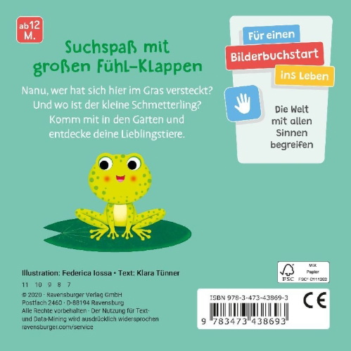 Buchcover und Innenansicht für das Buch: Wo bist du, kleiner Schmetterling?