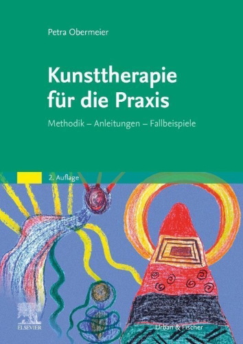 Buchcover und Innenansicht für das Buch: Kunsttherapie für die Praxis