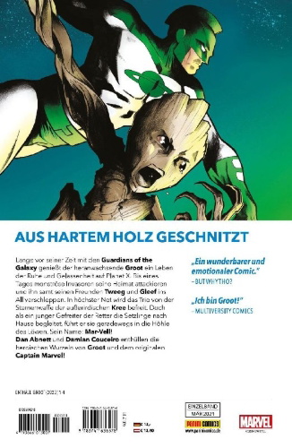 Buchcover und Innenansicht für das Buch: Groot (2023) 1-4
