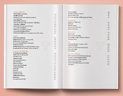Buchcover und Innenansicht für das Buch: Heilen & Genießen