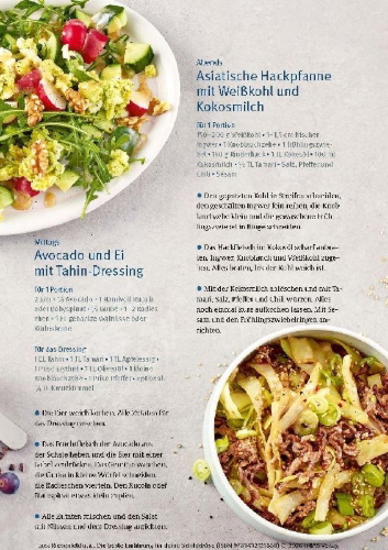 Buchcover und Innenansicht für das Buch: Die beste Ernährung für deine Schilddrüse