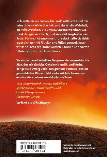 Buchcover und Innenansicht für das Buch: Freak the Mighty