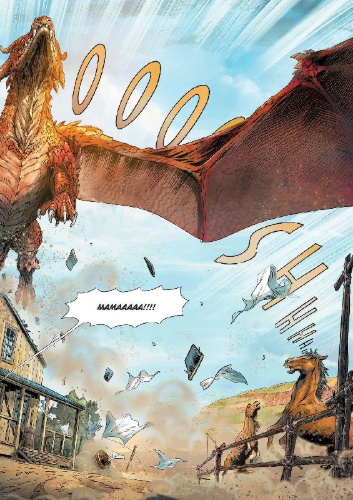 Buchcover und Innenansicht für das Buch: Guerres et Dragons 2