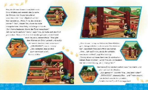 Buchcover und Innenansicht für das Buch: PAW Patrol: Das große Dino-Abenteuer