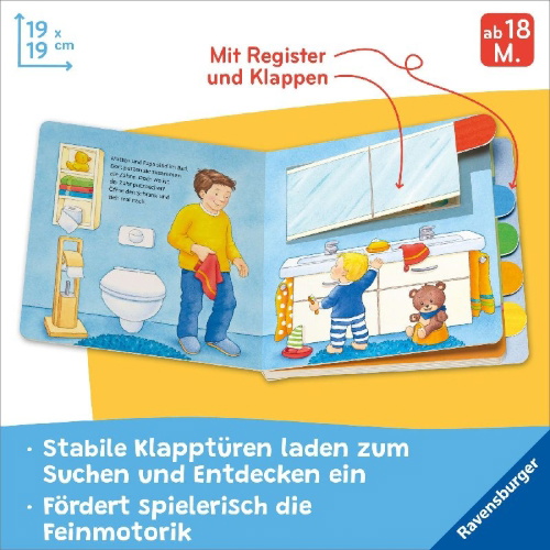 Buchcover und Innenansicht für das Buch: Mach auf! Schau rein! Zu Hause