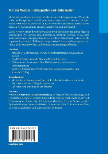 Buchcover und Innenansicht für das Buch: KI in der Medizin - Fehlerquellen und Fehlermuster