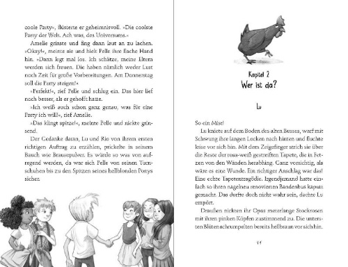 Buchcover und Innenansicht für das Buch: Die Geburtstagsbande. Die beste Party der Welt