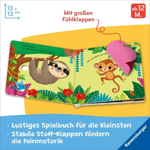 Buchcover und Innenansicht für das Buch: Wo bist du, kleiner Tiger?