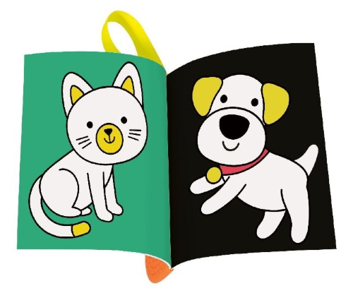 Buchcover und Innenansicht für das Buch: Play+ flip&pop Meine Tiere - ab 6 Monate