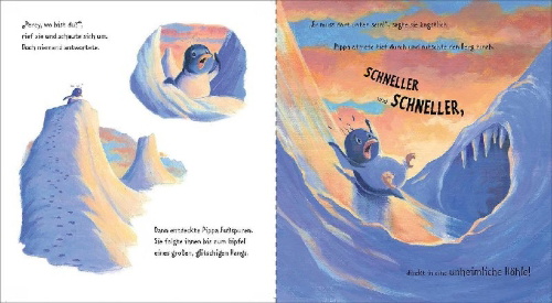 Buchcover und Innenansicht für das Buch: The Not-so-Brave Penguin