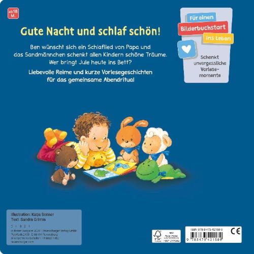 Buchcover und Innenansicht für das Buch: Mein erstes großes Gutenacht-Buch