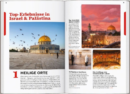 Buchcover und Innenansicht für das Buch: LONELY PLANET Reiseführer Israel & Palästina
