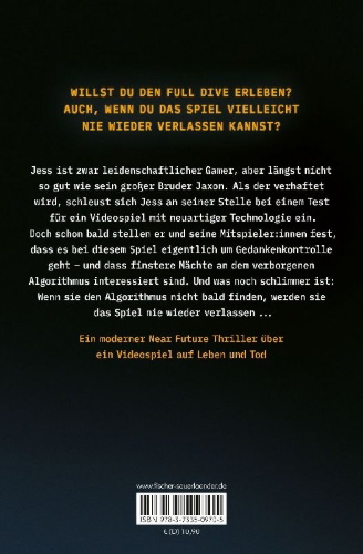 Buchcover und Innenansicht für das Buch: Full Dive