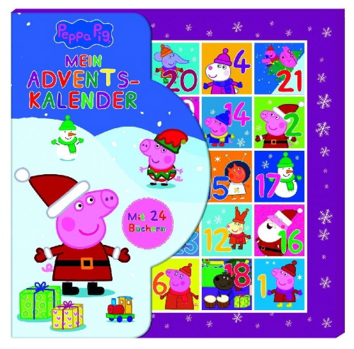 Buchcover und Innenansicht für das Buch: Peppa Pig Adventskalender