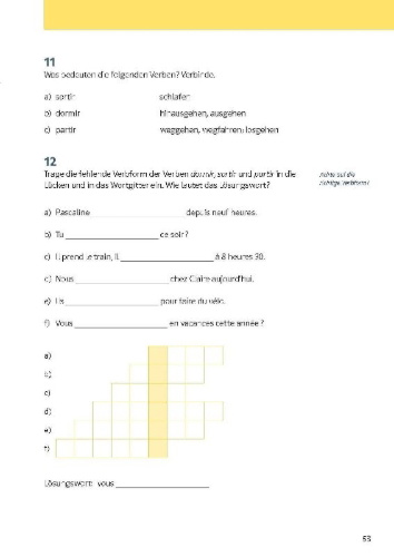 Buchcover und Innenansicht für das Buch: KomplettTrainer Gymnasium Französisch 2. Lernjahr