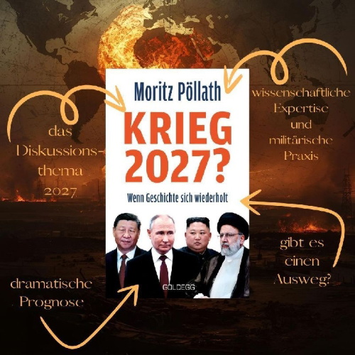 Buchcover und Innenansicht für das Buch: Krieg 2027?
