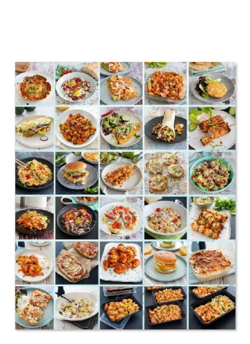 Buchcover und Innenansicht für das Buch: High Protein Fast Food aus dem Airfryer