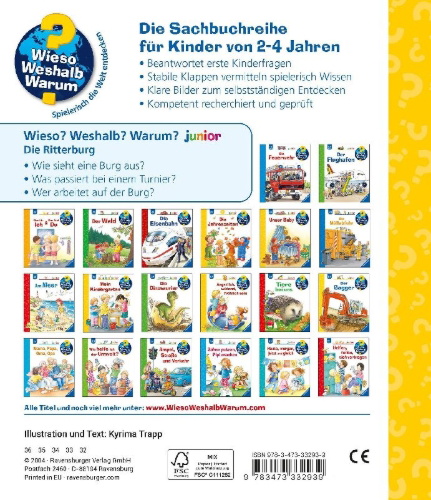 Buchcover und Innenansicht für das Buch: Wieso? Weshalb? Warum? junior, Band 4: Die Ritterburg