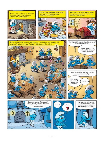 Buchcover und Innenansicht für das Buch: Die Schlümpfe. Band 39