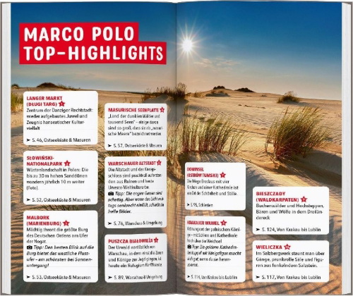 Buchcover und Innenansicht für das Buch: MARCO POLO Reiseführer Polen