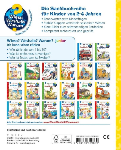 Buchcover und Innenansicht für das Buch: Wieso? Weshalb? Warum? junior, Band 70: Ich kann schon zählen
