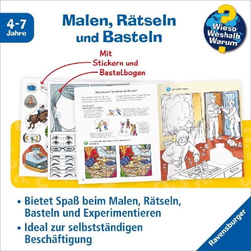 Buchcover und Innenansicht für das Buch: Wieso? Weshalb? Warum? aktiv-Heft: Polizei