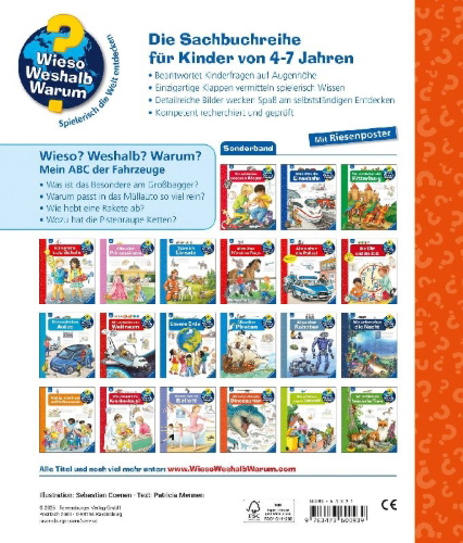 Buchcover und Innenansicht für das Buch: Wieso? Weshalb? Warum? Sonderband - Mein ABC der Fahrzeuge