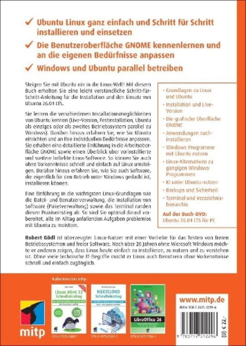 Buchcover und Innenansicht für das Buch: Ubuntu 26.04 LTS Schnelleinstieg