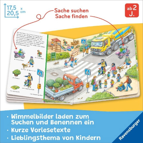 Buchcover und Innenansicht für das Buch: Sachen suchen - Im Straßenverkehr