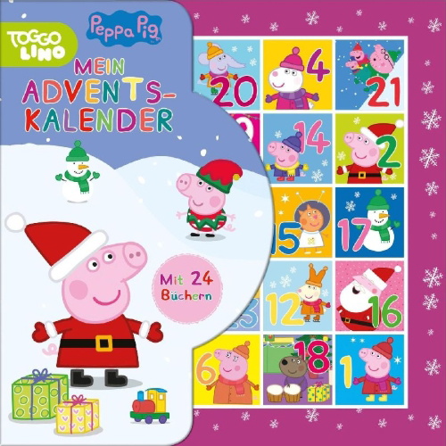 Buchcover und Innenansicht für das Buch: Peppa Pig Adventskalender