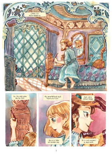 Buchcover und Innenansicht für das Buch: Les enquêtes d'Enola Holmes 8