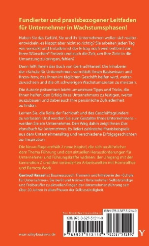 Buchcover und Innenansicht für das Buch: Das Handbuch für Unternehmer