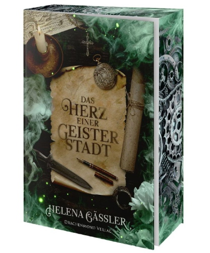 Buchcover und Innenansicht für das Buch: Das Herz einer Geisterstadt