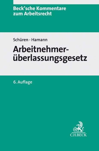 Buchcover und Innenansicht für das Buch: Arbeitnehmerüberlassungsgesetz