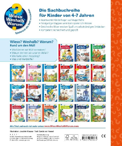 Buchcover und Innenansicht für das Buch: Wieso? Weshalb? Warum?, Band 74: Rund um den Müll
