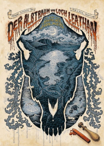 Buchcover und Innenansicht für das Buch: Dans la tête de Sherlock Holmes: Le Cauchemar du Loch Leathan 1