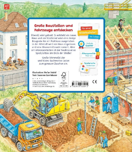 Buchcover und Innenansicht für das Buch: Mein großes Sachen suchen: Viele, viele Baustellen