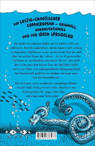 Buchcover und Innenansicht für das Buch: Unter Wasser. Ein Comicroman. Garantiert ohne Liebeskitsch